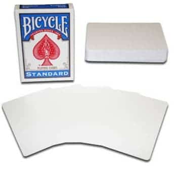 Blank Back Bicycle Deck ( dorzo blanco / numeros )